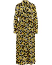 Boden & Yellow Floral Maxi Dress - Black