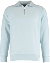 Les Basics Zip Neck Sweatshirt - Blue
