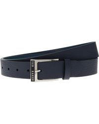 TK Maxx Leather Logo Belt in Blue for 