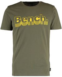 Bench - & Yellow Logo T Shirt - Lyst