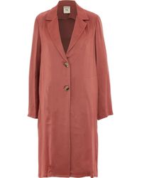 TK Maxx Rust Satin Trench Coat - Red