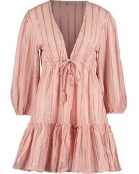 Blue Island & Rose Gold Beach Cover Up - Pink