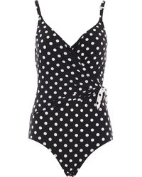 RÖSCH & White Spotted Swimsuit - Black