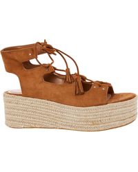 Pull&Bear Wedge Heel Sandals - Brown