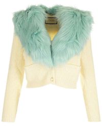 Gucci - Cardigan in lana e cashmere - Lyst