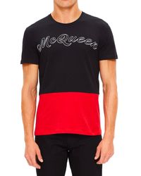 Alexander McQueen - T-Shirt mit Logo aus Baumwolle - Lyst
