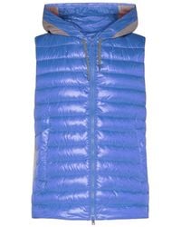 Herno - Hooded Padded Zip-Up Vest Jacket - Lyst