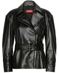 Max Mara - Studio Nappa Leather Giusto Jacket - Lyst