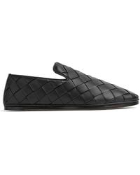 Bottega Veneta - Leather Intrecciato Sunday Slippers - Lyst