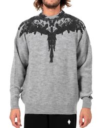 Marcelo Burlon - Strickwaren mit Rundhalsausschnitt und einzigartigem Flügeldruck - Lyst