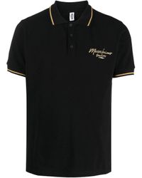 Moschino Logo Cotton Polo T-shirt - Black