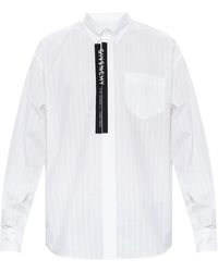 Givenchy Camicia in cotone con logo - Bianco