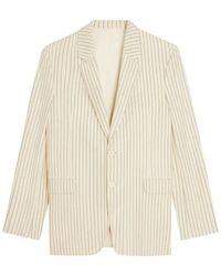 Celine - Wool Striped Blazer - Lyst