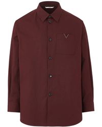 Valentino - Cotton Shirt Jacket - Lyst