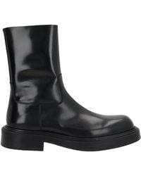 Ferragamo - Ferragamo Formia Leather Ankle Boots - Lyst