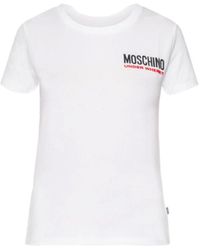 Moschino Logo Cotton T-shirt - White