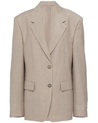 Prada - Wool Blazer Jacket - Lyst