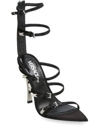 Versace - Stiletto-Sandalen Aus Kalbsleder - Lyst