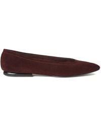 Loro Piana - Primula Suede Ballerina Flats - Lyst