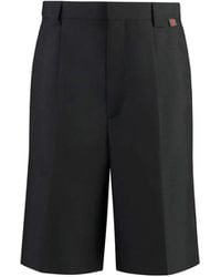 Gucci - Wool-Blend Bermuda Shorts With Web Detail - Lyst