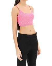 Versace - Mini Cropped Top - Lyst