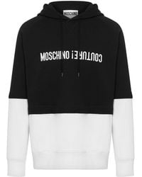 Moschino - Logo Embroidered Hoodie - Lyst