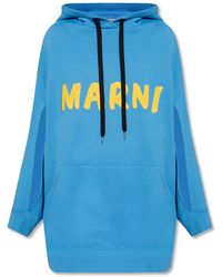 Marni - Oversize Hooded Sweatshirt - Lyst