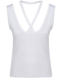 MM6 by Maison Martin Margiela - Top in cotone a coste - Lyst