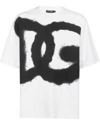 Dolce & Gabbana - T-shirt con stampa graffiti - Lyst