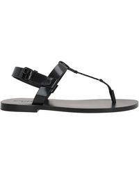 Saint Laurent - Cassandre 05 Flat Sandals - Lyst