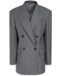 Brunello Cucinelli - Pinstriped Wool Blazer - Lyst
