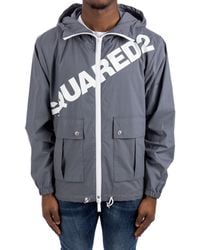 DSquared² - Logo Windbreaker Mit Kapuze - Lyst