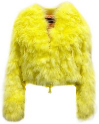 DSquared² - Bomber con piume - Lyst