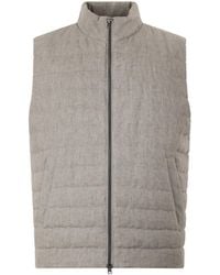 Herno - Linen Down Gilet - Lyst