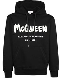 McQueen - Felpa Con Cappuccio - Lyst