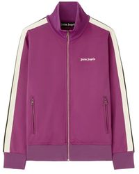Palm Angels - Track Sweatshirt With Embroidered Logo - Lyst