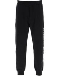 McQueen - Logo Cotton Pants - Lyst