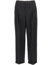 Saint Laurent - C Mere And Wool Flannel 90 Striped Pants - Lyst