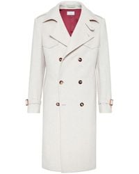 Brunello Cucinelli - Wool Trench Coat - Lyst