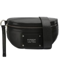 Mens Black Leather Bum/Waist Bag New And Tagged 