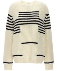 Loewe - Wool Blend Striped Sweater - Lyst