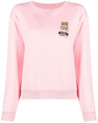 Moschino Under Bear Logo Sweatshirt - Pink
