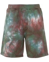 DSquared² - Cotton Tie-Dye Shorts With Elastic Waist - Lyst