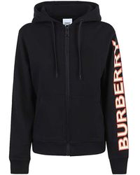 Burberry - Logo Zipped Sweatshirt - Lyst