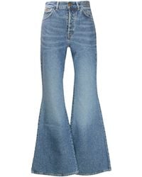 Chloé - Wide Leg Denim Jeans - Lyst