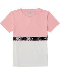 Moschino Moschino Unterwäsche Logo T-Shirt aus Baumwolle - Pink