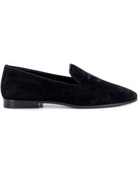 Celine - Velvet Loafers With Embroidered Triomphe Logo - Lyst