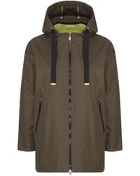 Herno - Ruffled Flared Coat Cotton - Lyst