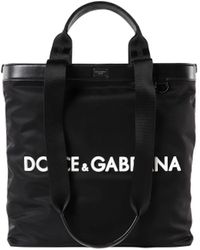 Dolce & Gabbana Logo Shopper Tote Bag - Black