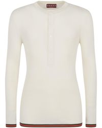 Gucci - Ribbed-Knit Silk T-Shirt - Lyst